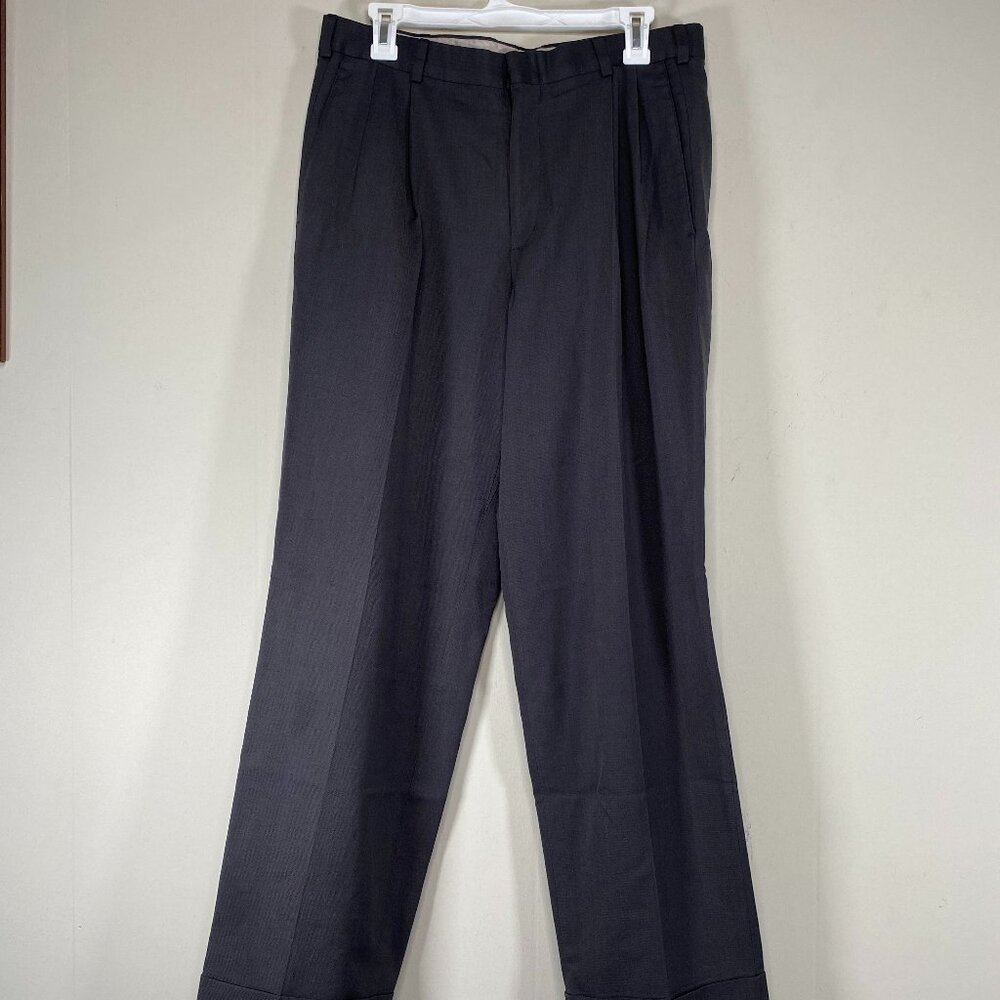 Slates Dockers Pleated Dress Pants Men's "32 x 30" Mid Rise Gray Office